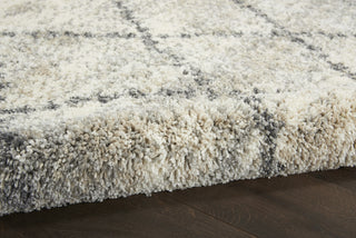 Nourison Oslo Shag OSL01 Ivory/Grey Area Rug Corner Image