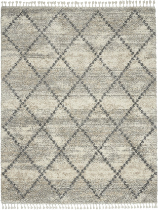 Nourison Oslo Shag OSL01 Ivory/Grey Area Rug main image