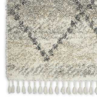 Nourison Oslo Shag OSL01 Ivory/Grey Area Rug Texture Image