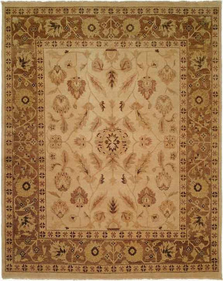 Kalaty Oushak OU-411 Ivory/Light Brown Area Rug