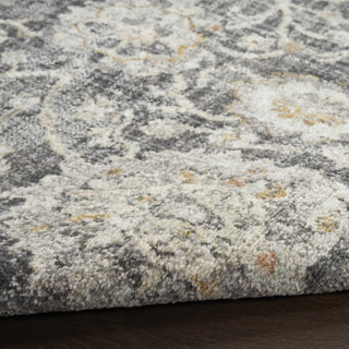 Nourison Oushak Home OUS01 Charcoal Area Rug Corner Image