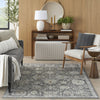 Nourison Oushak Home OUS01 Charcoal Area Rug Room Image Feature