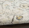 Nourison Oushak Home OUS01 Grey Area Rug Corner Image
