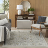 Nourison Oushak Home OUS01 Grey Area Rug Room Image Feature