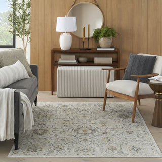 Nourison Oushak Home OUS01 Grey Area Rug Room Image Feature