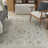 Nourison Oushak Home OUS01 Grey Area Rug Corner Image