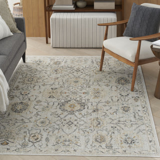 Nourison Oushak Home OUS01 Grey Area Rug Corner Image