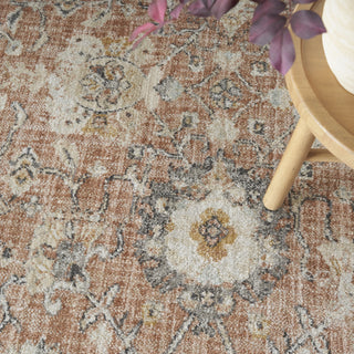 Nourison Oushak Home OUS01 Rust Area Rug Corner Image
