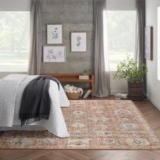 Nourison Oushak Home OUS01 Rust Area Rug Room Image Feature