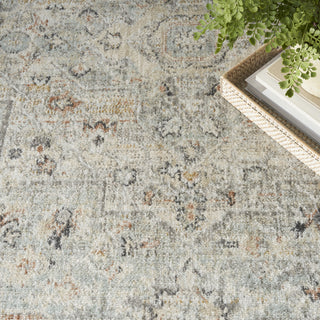 Nourison Oushak Home OUS02 Light Grey Area Rug Corner Image