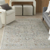 Nourison Oushak Home OUS02 Light Grey Area Rug Corner Image