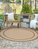 Unique Loom Outdoor Border T-KOZA-20413A Beige Area Rug 8' X 11' 4'' Lifestyle Image