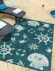 Unique Loom Outdoor Coastal OWE-CSTL4 Navy Blue Area Rug 7' 10'' X 10' Lifestyle Image Feature