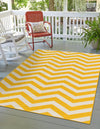 Unique Loom Outdoor Coastal OWE-CSTL7 Yellow Area Rug 1' 3'' Returnable Sample Swatch Lifestyle Image Feature