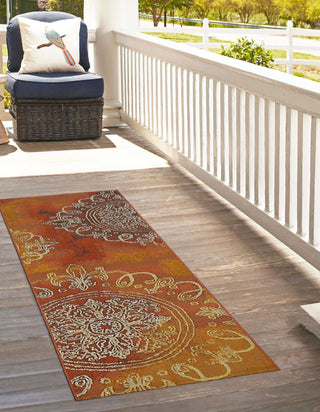 Unique Loom Outdoor Modern OWE-EDEN-117 Brown Area Rug