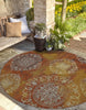 Unique Loom Outdoor Modern OWE-EDEN-117 Rust Red Area Rug