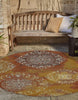 Unique Loom Outdoor Modern OWE-EDEN-117 Rust Red Area Rug