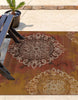 Unique Loom Outdoor Modern OWE-EDEN-117 Rust Red Area Rug