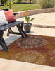 Unique Loom Outdoor Modern OWE-EDEN-117 Rust Red Area Rug