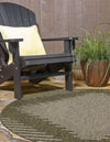 Unique Loom Outdoor Modern T-KZOD26 Green Area Rug
