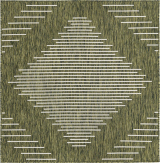 Unique Loom Outdoor Modern T-KZOD26 Green Area Rug