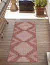 Unique Loom Outdoor Modern T-KZOD26 Rust Red Area Rug