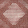 Unique Loom Outdoor Modern T-KZOD26 Rust Red Area Rug