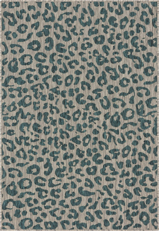 Unique Loom Outdoor Safari T-KZOD6 Teal Area Rug