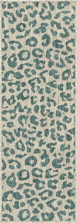 Unique Loom Outdoor Safari T-KZOD6 Teal Area Rug