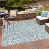 Unique Loom Outdoor Safari T-KZOD6 Teal Area Rug