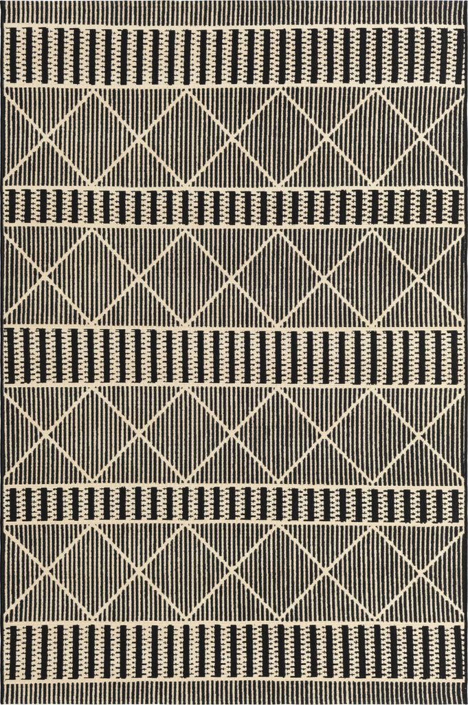 Unique Loom Outdoor Trellis OWE-EDEN-553 Black Area Rug