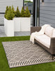 Unique Loom Outdoor Trellis OWE-EDEN-553 Black Area Rug Lifestyle Main Image Feature