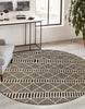 Unique Loom Outdoor Trellis OWE-EDEN-553 Black Area Rug