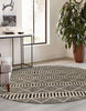 Unique Loom Outdoor Trellis OWE-EDEN-553 Black Area Rug