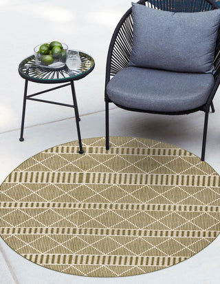 Unique Loom Outdoor Trellis OWE-EDEN-553 Green Area Rug