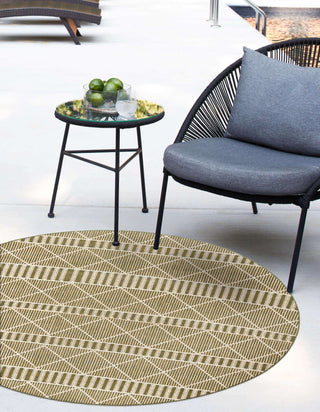 Unique Loom Outdoor Trellis OWE-EDEN-553 Green Area Rug