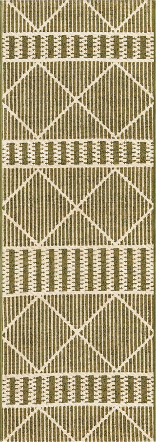 Unique Loom Outdoor Trellis OWE-EDEN-553 Green Area Rug