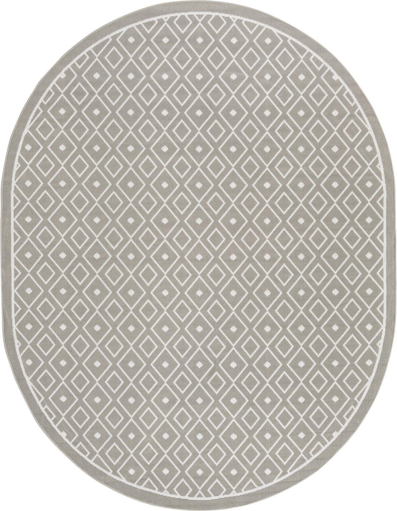 Unique Loom Outdoor Trellis OWE-OTRS1 Gray Area Rug