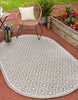 Unique Loom Outdoor Trellis OWE-OTRS1 Gray Area Rug 7' 10'' X 10' Lifestyle Image Feature