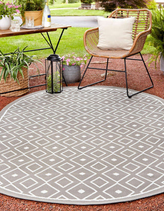 Unique Loom Outdoor Trellis OWE-OTRS1 Gray Area Rug