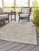 Unique Loom Outdoor Trellis OWE-OTRS1 Gray Area Rug