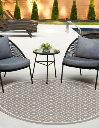 Unique Loom Outdoor Trellis OWE-OTRS1 Gray Area Rug