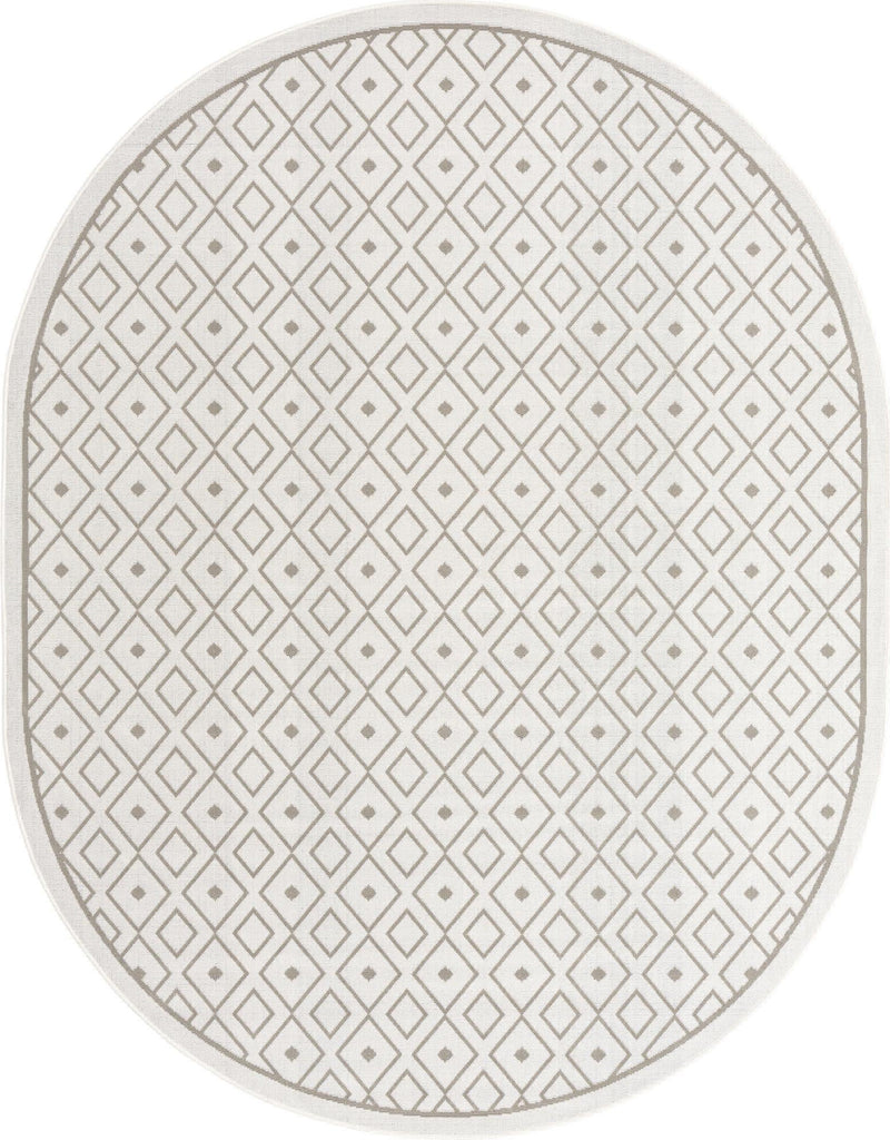 Unique Loom Outdoor Trellis OWE-OTRS1 Ivory Area Rug