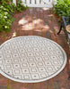 Unique Loom Outdoor Trellis OWE-OTRS1 Ivory Area Rug