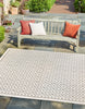 Unique Loom Outdoor Trellis OWE-OTRS1 Ivory Area Rug