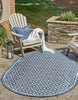 Unique Loom Outdoor Trellis OWE-OTRS1 Navy Blue Area Rug 7' 10'' X 10' Lifestyle Image Feature