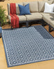 Unique Loom Outdoor Trellis OWE-OTRS1 Navy Blue Area Rug