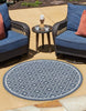 Unique Loom Outdoor Trellis OWE-OTRS1 Navy Blue Area Rug