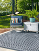 Unique Loom Outdoor Trellis OWE-OTRS1 Navy Blue Area Rug