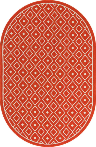 Unique Loom Outdoor Trellis OWE-OTRS1 Rust Red Area Rug